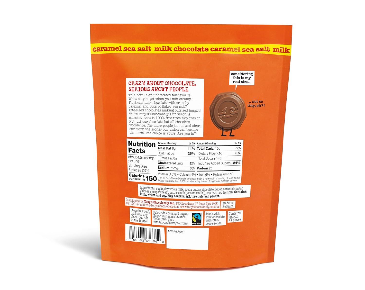 image:imageTonys Chocolonely Assorted Chocolate Candy Pieces Belgian Milk amp Dark Chocolate Caramel Sea Salt Almond Sea Salt Honey Almond Nougat Pretzel Toffee Quality Fairtrade Cocoa 36 Count 1128 OzCaramel Sea Salt