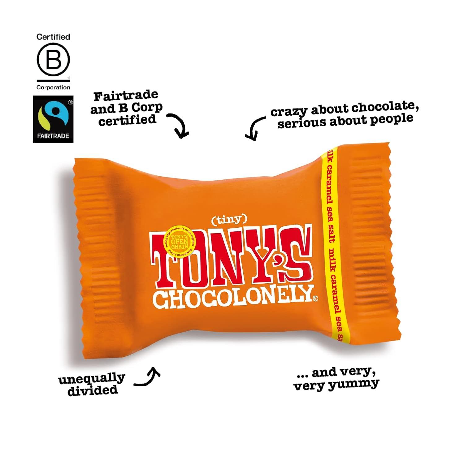 image:imageTonys Chocolonely Assorted Chocolate Candy Pieces Belgian Milk amp Dark Chocolate Caramel Sea Salt Almond Sea Salt Honey Almond Nougat Pretzel Toffee Quality Fairtrade Cocoa 36 Count 1128 OzCaramel Sea Salt