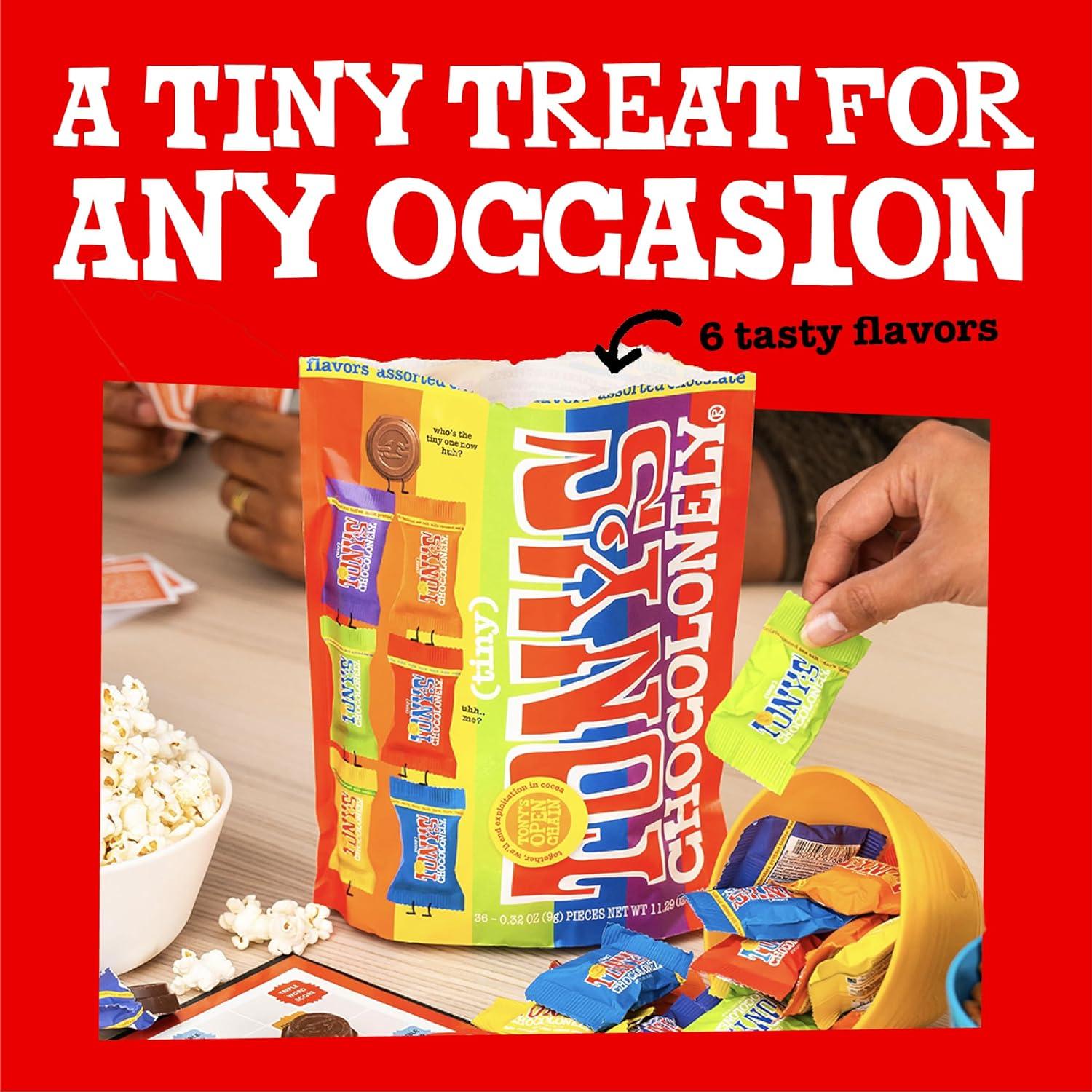 image:imageTonys Chocolonely Assorted Chocolate Candy Pieces Belgian Milk amp Dark Chocolate Caramel Sea Salt Almond Sea Salt Honey Almond Nougat Pretzel Toffee Quality Fairtrade Cocoa 36 Count 1128 OzAssorted Chocolate Flavors