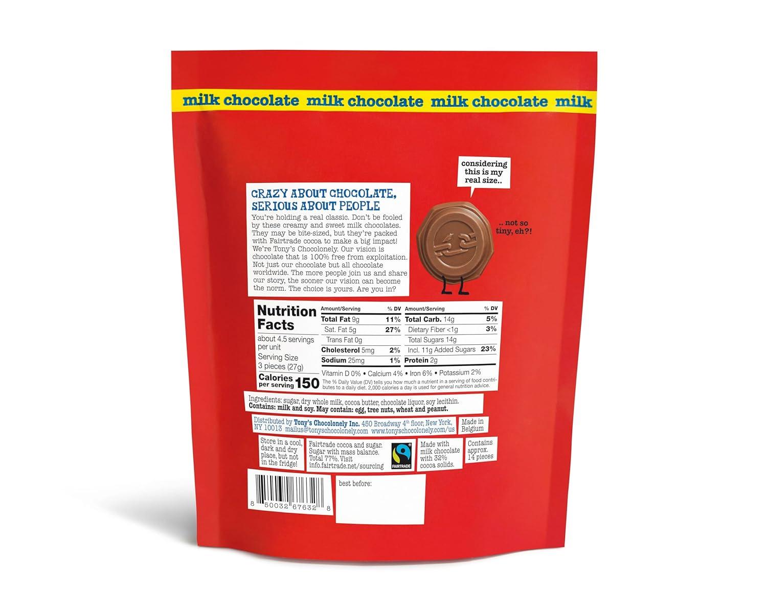 image:imageTonys Chocolonely Assorted Chocolate Candy Pieces Belgian Milk amp Dark Chocolate Caramel Sea Salt Almond Sea Salt Honey Almond Nougat Pretzel Toffee Quality Fairtrade Cocoa 36 Count 1128 OzMilk Chocolate