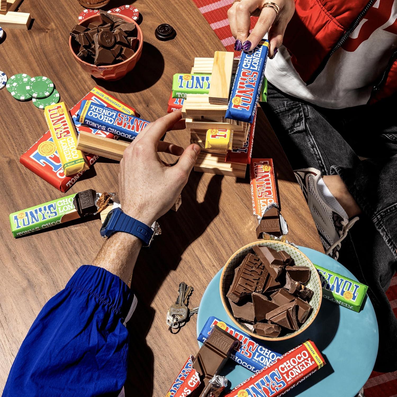 image:imageTonys Chocolonely Belgian Dark Chocolate Candy Bar With Almonds amp Sea Salt Chocolate Bars for Snacks Party Favors Gifts Vegan 51 Cacao Made From Quality Fairtrade Cocoa 20 Bars 166 Oz EachGreen Almonds Sea Salt