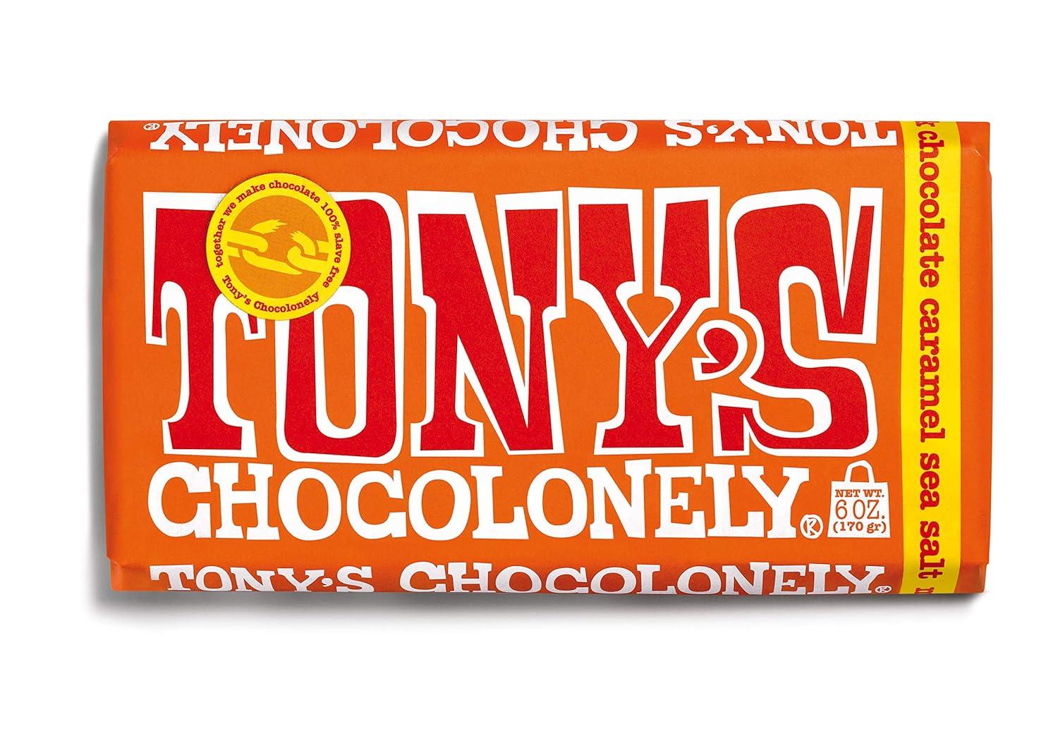 image:imageTonys Chocolonely Belgian Milk Chocolate Hazelnut Candy Bar for Snacks Chocolate Bars for Party Favors Gifts or Gift Basket 32 Cacao Made From Quality Fairtrade Cocoa 4 Bars 635 Oz EachCaramel Sea Salt