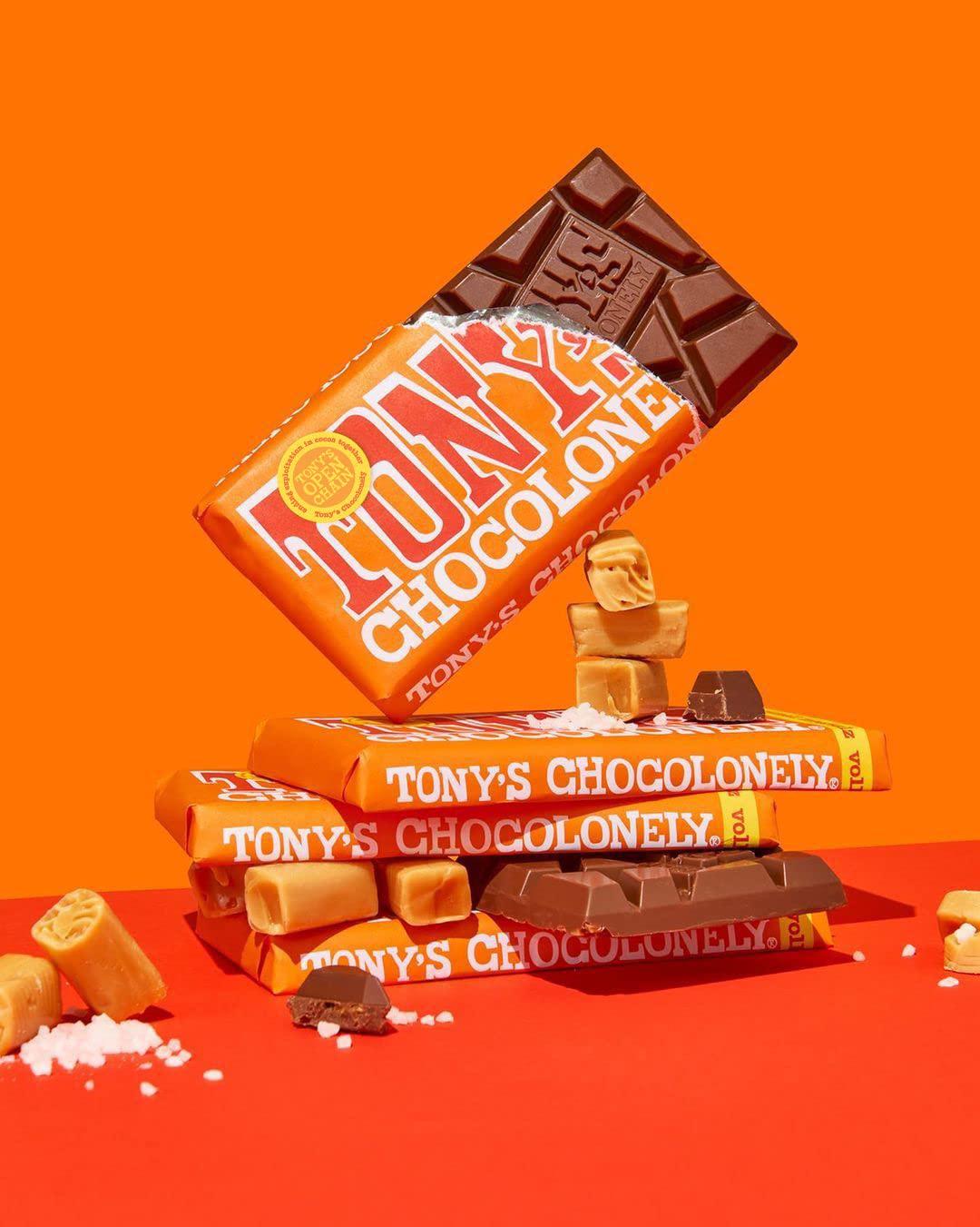 image:imageTonys Chocolonely Belgian Milk Chocolate Hazelnut Candy Bar for Snacks Chocolate Bars for Party Favors Gifts or Gift Basket 32 Cacao Made From Quality Fairtrade Cocoa 4 Bars 635 Oz EachCaramel Sea Salt