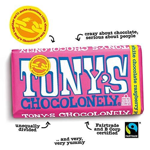 image:imageTonys Chocolonely Belgian Milk Chocolate Hazelnut Candy Bar for Snacks Chocolate Bars for Party Favors Gifts or Gift Basket 32 Cacao Made From Quality Fairtrade Cocoa 4 Bars 635 Oz EachWhite Raspberry Popping Candy