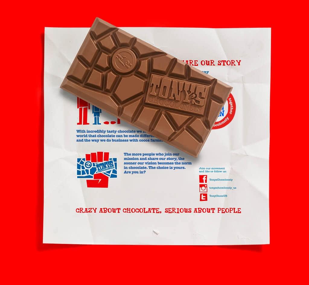 image:imageTonys Chocolonely Belgian Milk Chocolate Hazelnut Candy Bar for Snacks Chocolate Bars for Party Favors Gifts or Gift Basket 32 Cacao Made From Quality Fairtrade Cocoa 4 Bars 635 Oz EachMilk