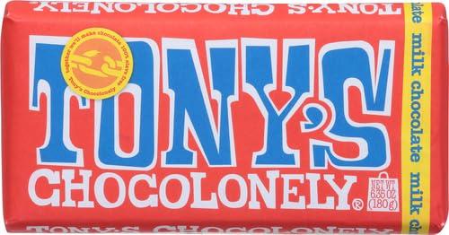 image:imageTonys Chocolonely Belgian Milk Chocolate Hazelnut Candy Bar for Snacks Chocolate Bars for Party Favors Gifts or Gift Basket 32 Cacao Made From Quality Fairtrade Cocoa 4 Bars 635 Oz EachMilk
