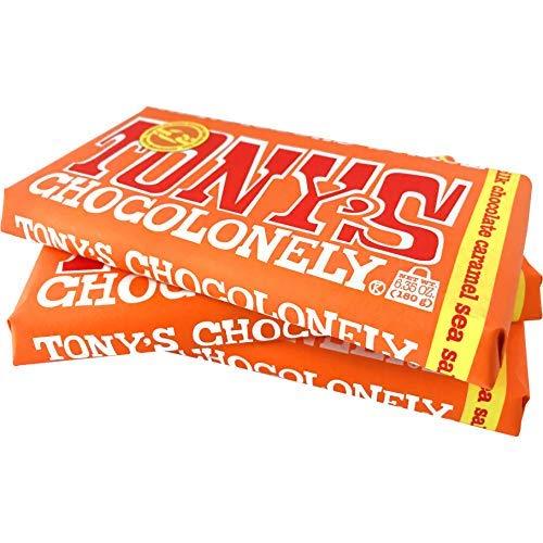 image:imageTonys Chocolonely Belgian Milk Chocolate Hazelnut Candy Bar for Snacks Chocolate Bars for Party Favors Gifts or Gift Basket 32 Cacao Made From Quality Fairtrade Cocoa 4 Bars 635 Oz EachCaramel Sea Salt