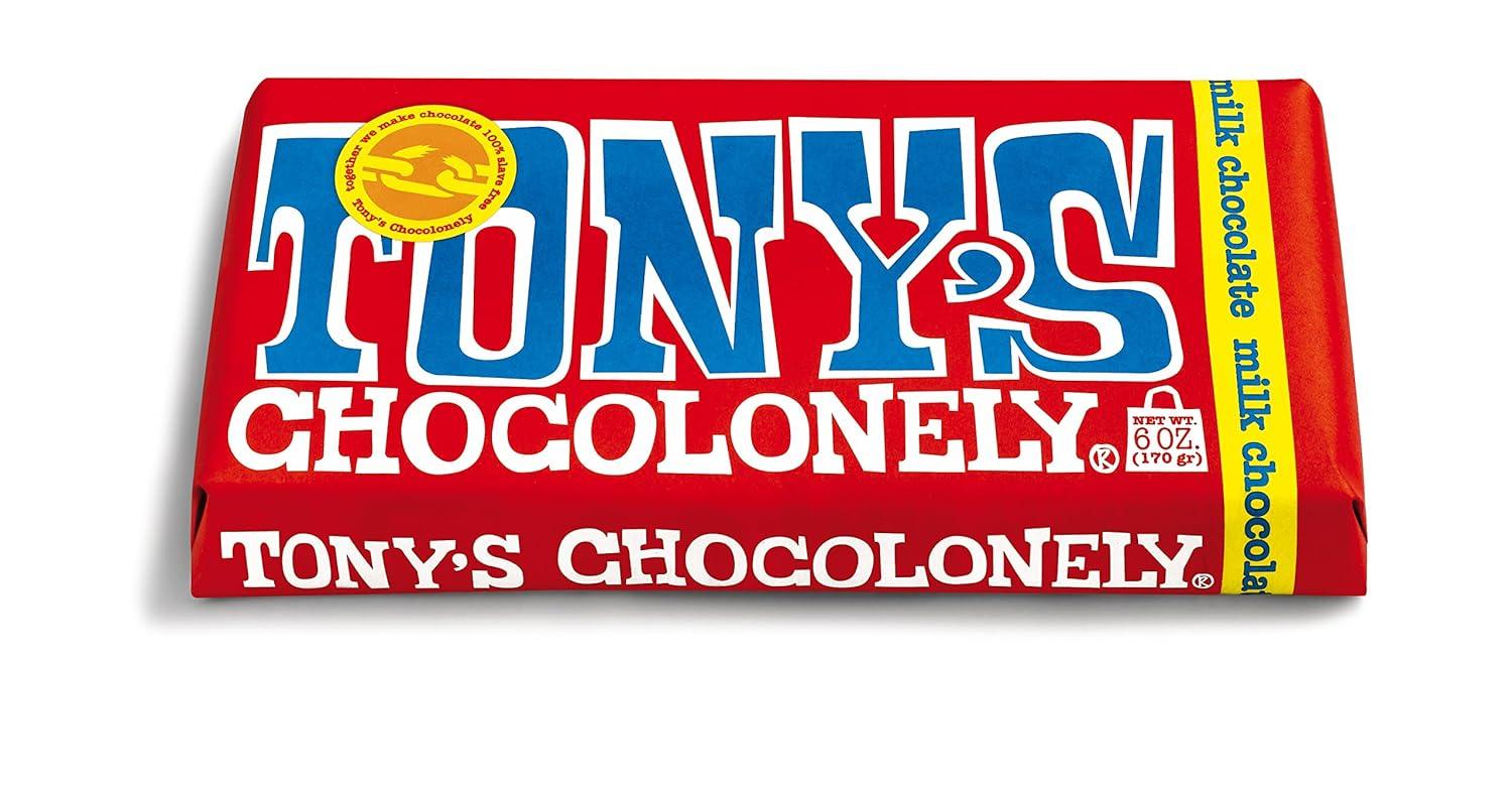 image:imageTonys Chocolonely Belgian Milk Chocolate Hazelnut Candy Bar for Snacks Chocolate Bars for Party Favors Gifts or Gift Basket 32 Cacao Made From Quality Fairtrade Cocoa 4 Bars 635 Oz EachMilk Chocolate