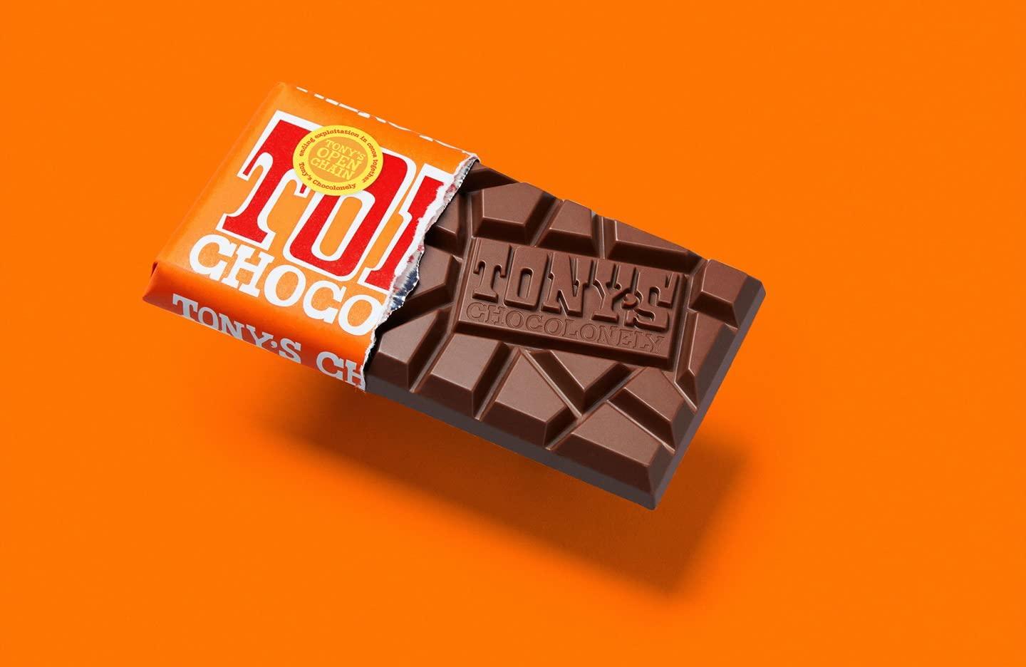 image:imageTonys Chocolonely Belgian Milk Chocolate Hazelnut Candy Bar for Snacks Chocolate Bars for Party Favors Gifts or Gift Basket 32 Cacao Made From Quality Fairtrade Cocoa 4 Bars 635 Oz EachCaramel Sea Salt