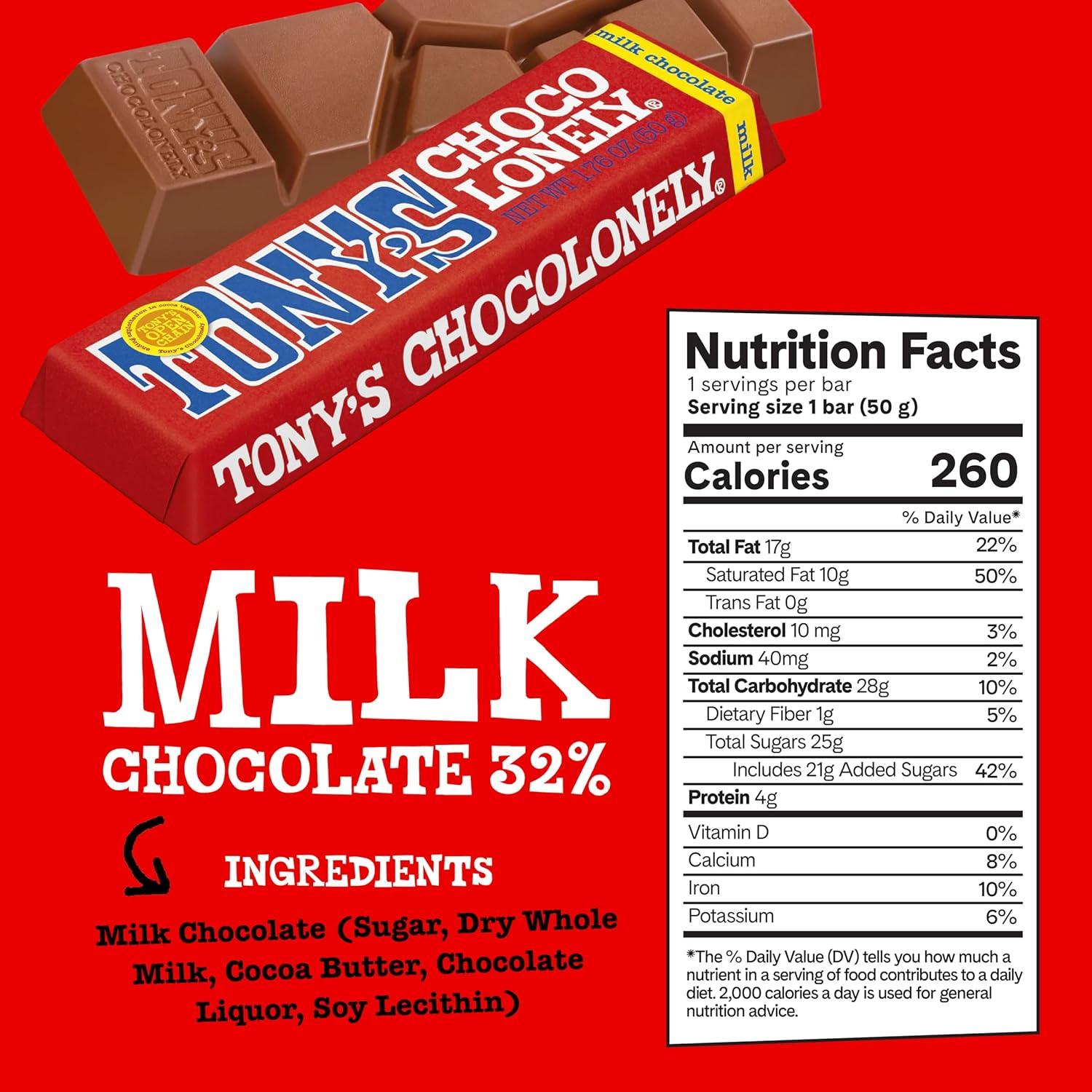 image:imageTonys Chocolonely Rainbow Chocolate Candy Bar Variety Pack Belgian Dark amp Milk Chocolate With Sea Salt Caramel Almond Hazelnut amp Nougat Made From Quality Fairtrade Cocoa 6 Bars 1016 Oz