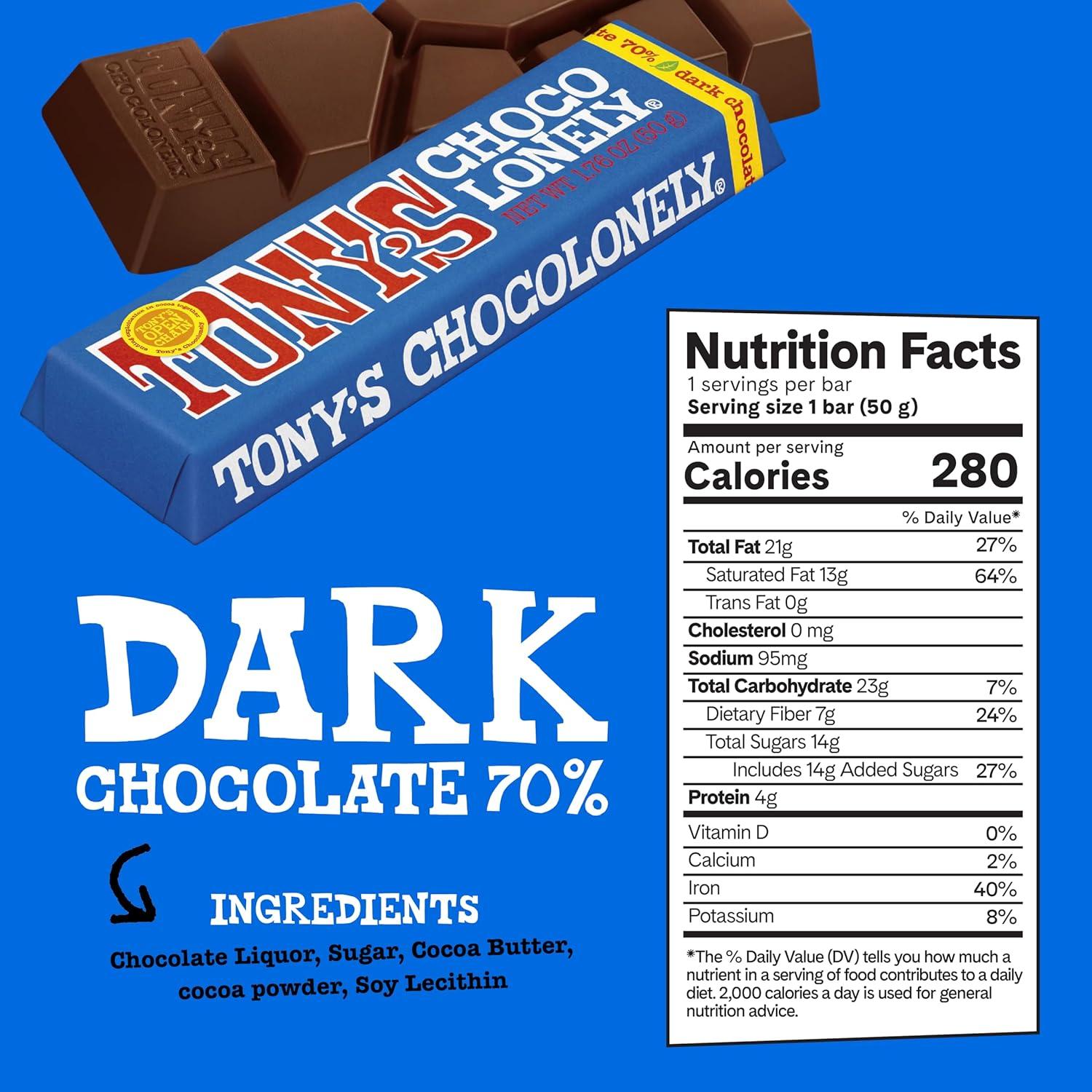 image:imageTonys Chocolonely Rainbow Chocolate Candy Bar Variety Pack Belgian Dark amp Milk Chocolate With Sea Salt Caramel Almond Hazelnut amp Nougat Made From Quality Fairtrade Cocoa 6 Bars 1016 Oz