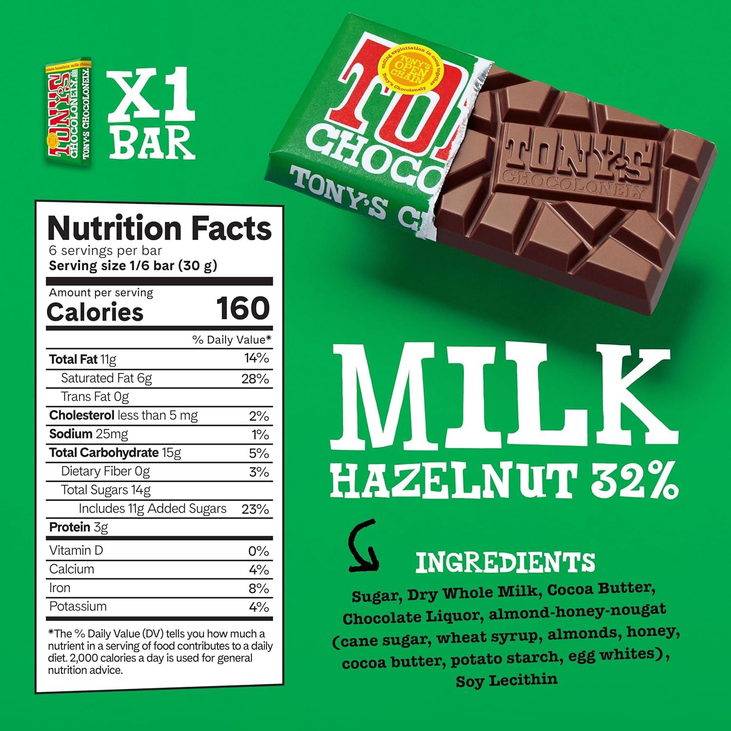 image:imageTonys Chocolonely Super Duper Milk Chocolate Candy Bar Bundle Milk amp White Chocolate With Sea Salt Caramel Pretzel Toffee Almond Hazelnut Made From Quality Fairtrade Cocoa 6 Bars 635 Oz EachSuper Duper Milk Bundle