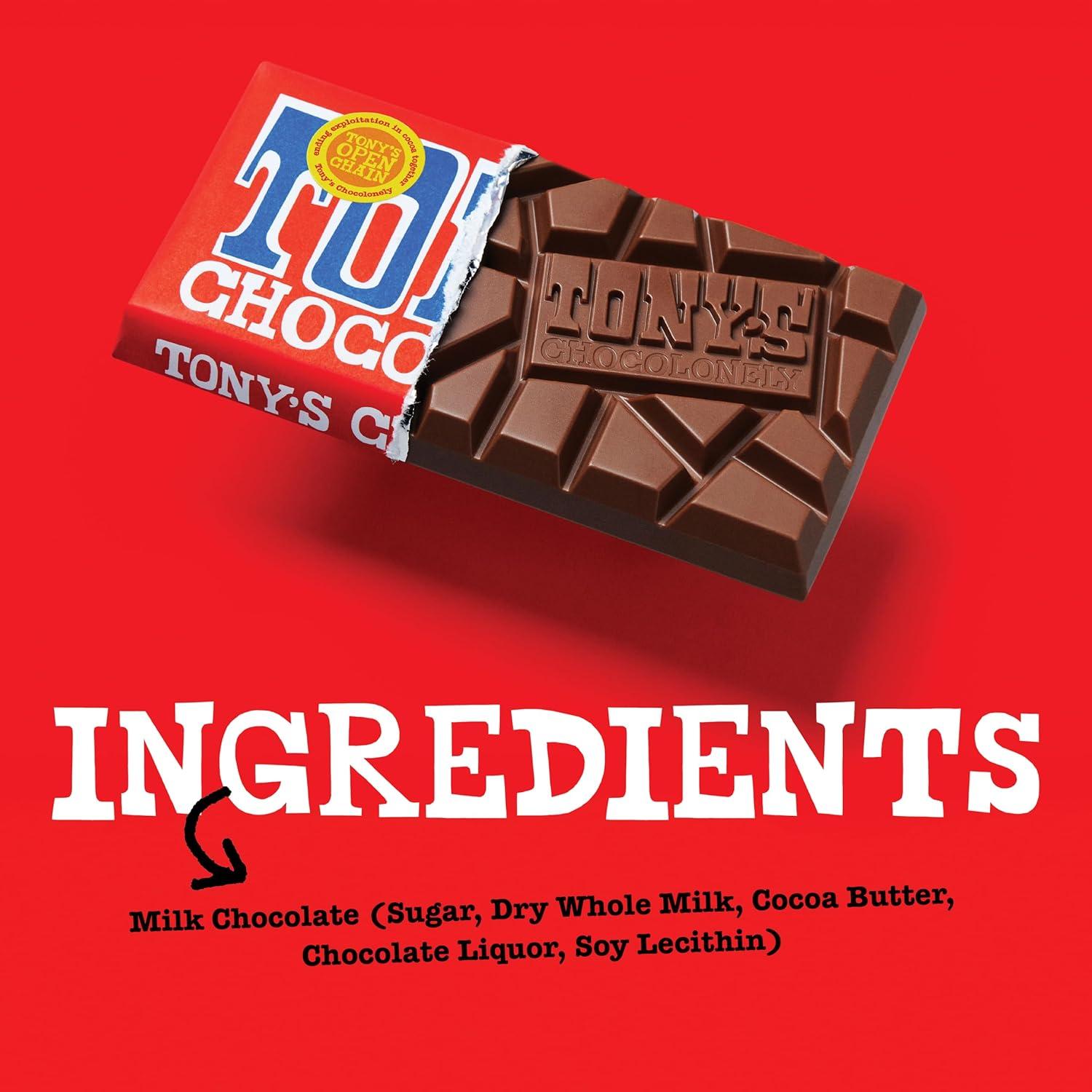 image:imageTonys Chocolonely Super Duper Milk Chocolate Candy Bar Bundle Milk amp White Chocolate With Sea Salt Caramel Pretzel Toffee Almond Hazelnut Made From Quality Fairtrade Cocoa 6 Bars 635 Oz EachMilk