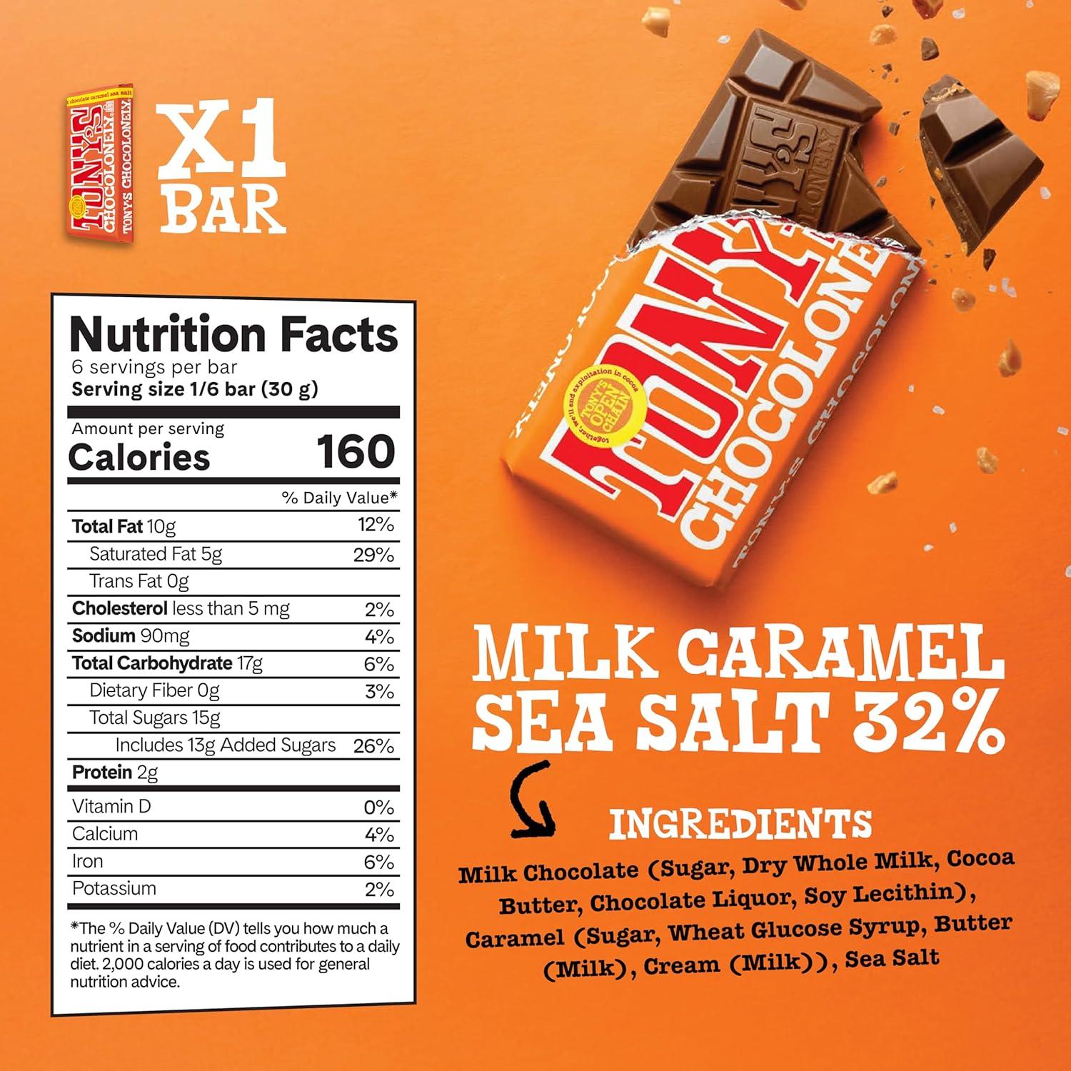 image:imageTonys Chocolonely Super Duper Milk Chocolate Candy Bar Bundle Milk amp White Chocolate With Sea Salt Caramel Pretzel Toffee Almond Hazelnut Made From Quality Fairtrade Cocoa 6 Bars 635 Oz EachSuper Duper Milk Bundle