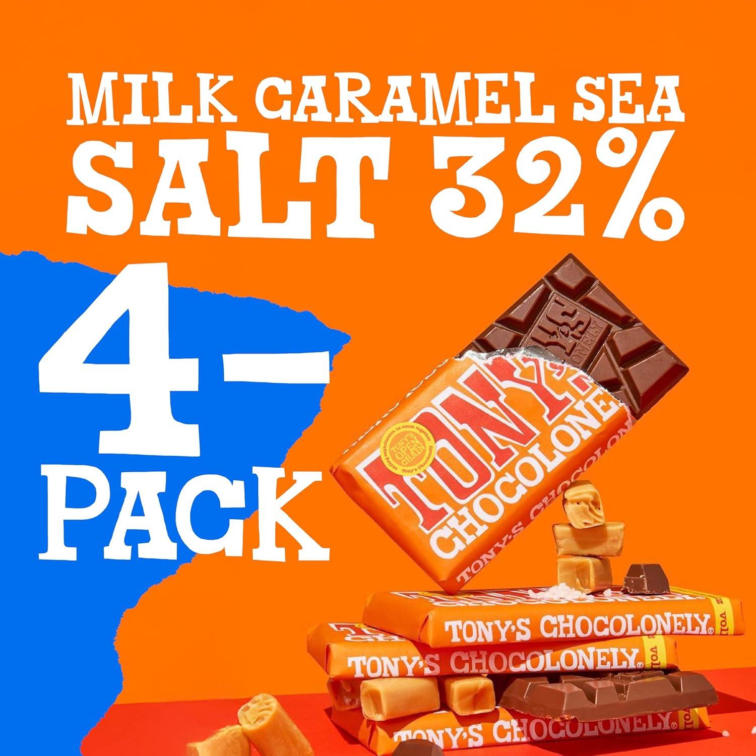 image:imageTonys Chocolonely Super Duper Milk Chocolate Candy Bar Bundle Milk amp White Chocolate With Sea Salt Caramel Pretzel Toffee Almond Hazelnut Made From Quality Fairtrade Cocoa 6 Bars 635 Oz EachMilk Caramel Sea Salt