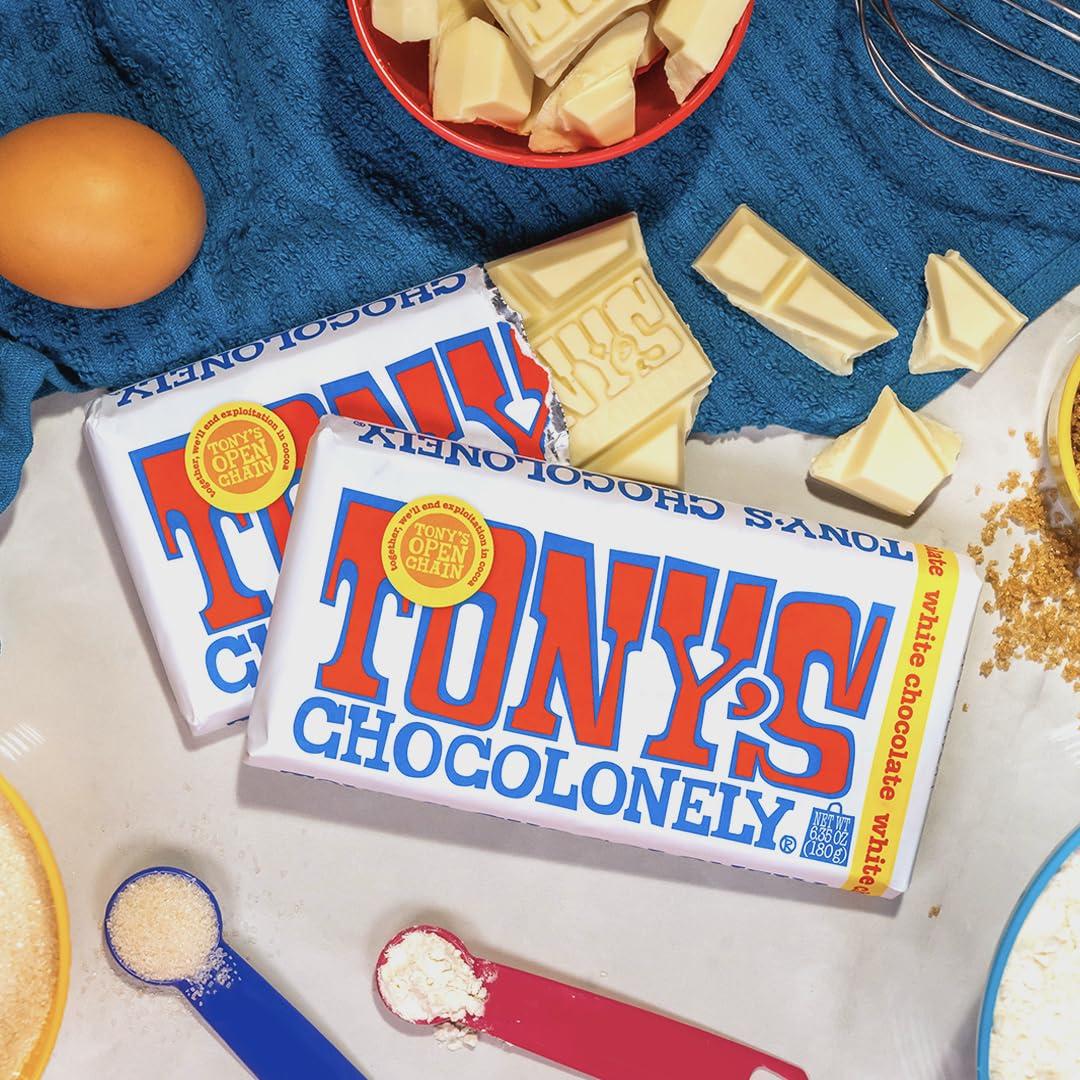 image:imageTonys Chocolonely White Chocolate Bar 635 Ounces Classic Belgium Holiday Gift Chocolate Candy