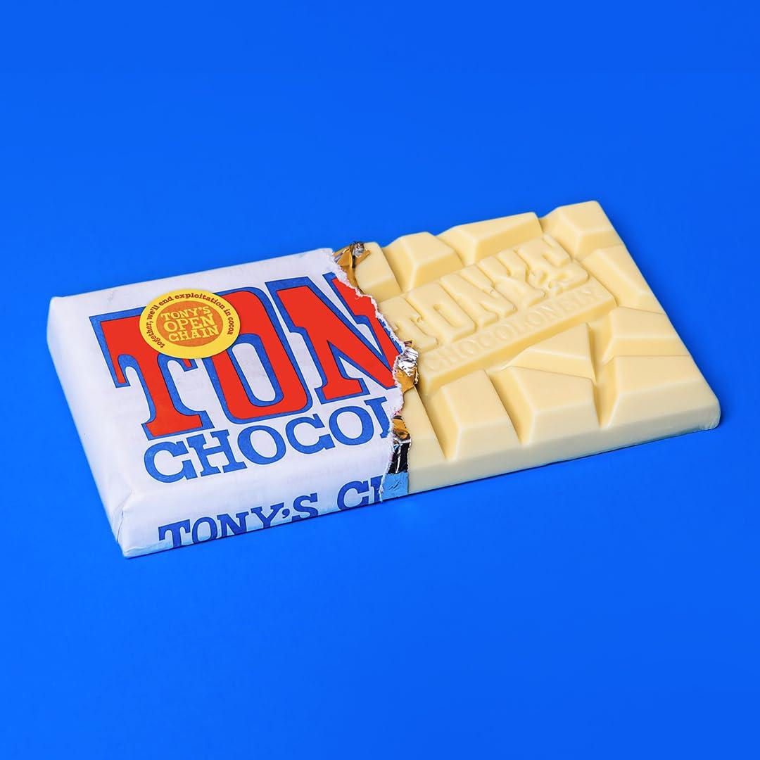 image:imageTonys Chocolonely White Chocolate Bar 635 Ounces Classic Belgium Holiday Gift Chocolate Candy