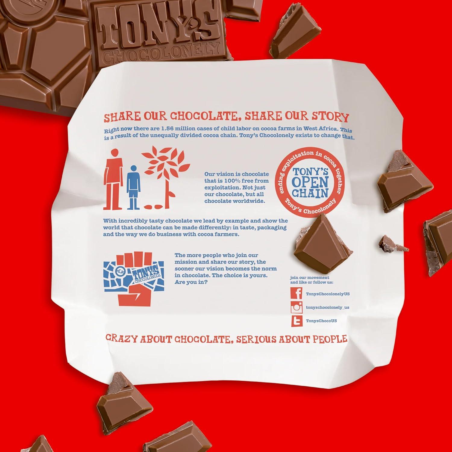 image:imageTonys Chocolonely White Chocolate Bar 635 Ounces Classic Belgium Holiday Gift Chocolate Candy