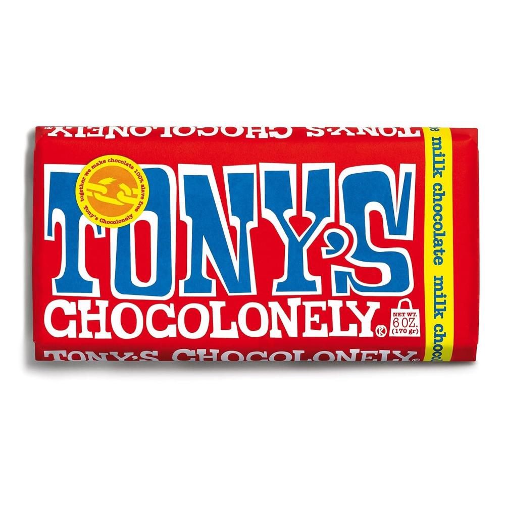 image:imageTonys Chocolonely Belgian Milk Chocolate Hazelnut Candy Bar for Snacks Chocolate Bars for Party Favors Gifts or Gift Basket 32 Cacao Made From Quality Fairtrade Cocoa 4 Bars 635 Oz EachMilk Chocolate