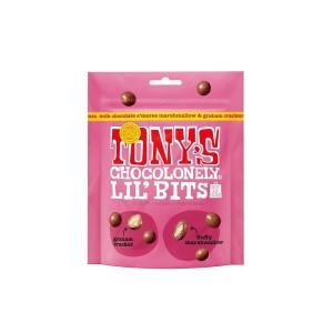 Tony’s Chocolonely Belgian Milk Chocolate Caramel Sea Salt & Cookie Mix Lil’ Bits Candy Pieces for Snacks, Gifts, or Gift Basket, Made From Quality Fairtrade Cocoa, 1 Pouch, 4 Oz(Milk Chocolate)