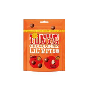 Tony’s Chocolonely Belgian Milk Chocolate Caramel Sea Salt & Cookie Mix Lil’ Bits Candy Pieces for Snacks, Gifts, or Gift Basket, Made From Quality Fairtrade Cocoa, 1 Pouch, 4 Oz(Caramel Sea Salt and Cookie Mix)