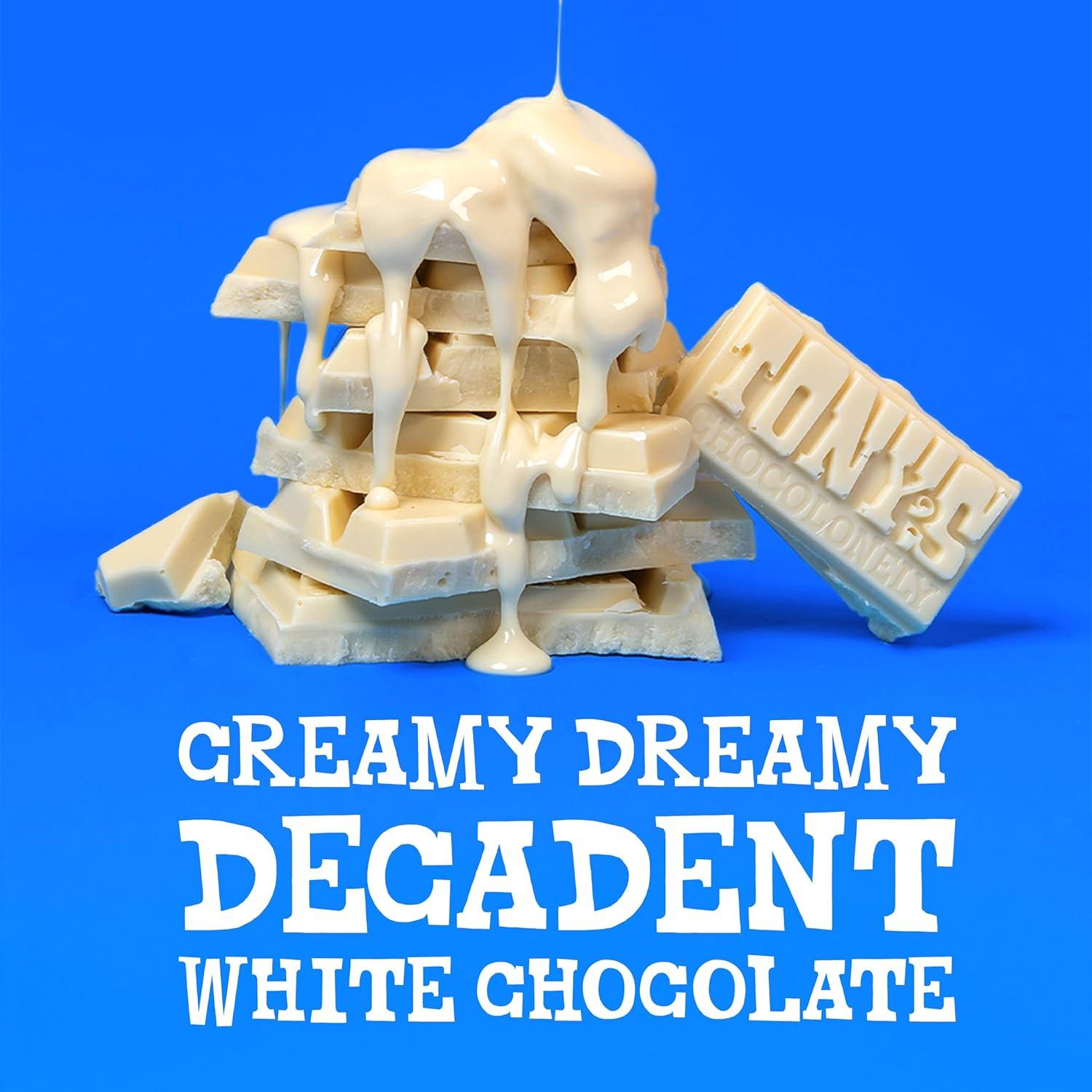 image:imageTonys Chocolonely Belgian White Chocolate Candy Bar Pure Chocolate Bars for Snacks Party Favors Gifts Baking or Gift Basket Made From Quality Fairtrade Cocoa 4 Bars 635 Oz Each
